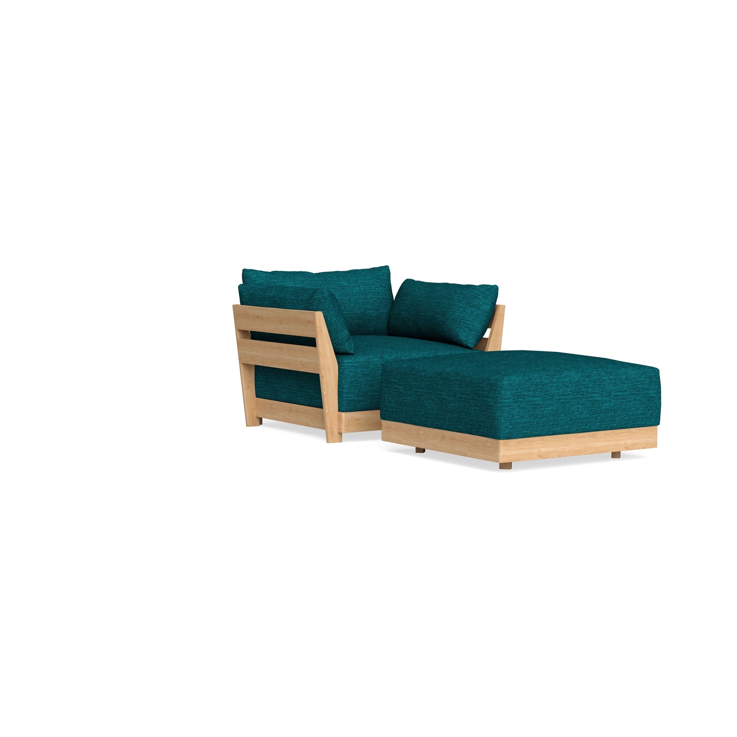 Slipcover Only - Modular Bondi Armchair + Ottoman in Marine Teal