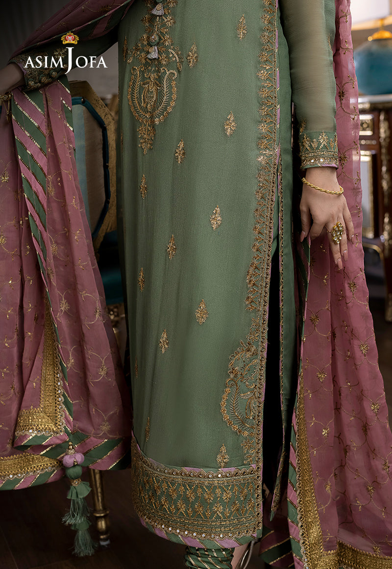 AJJM-19 EMBROIDERED CHIFFON , ORGANZA 3 PCS