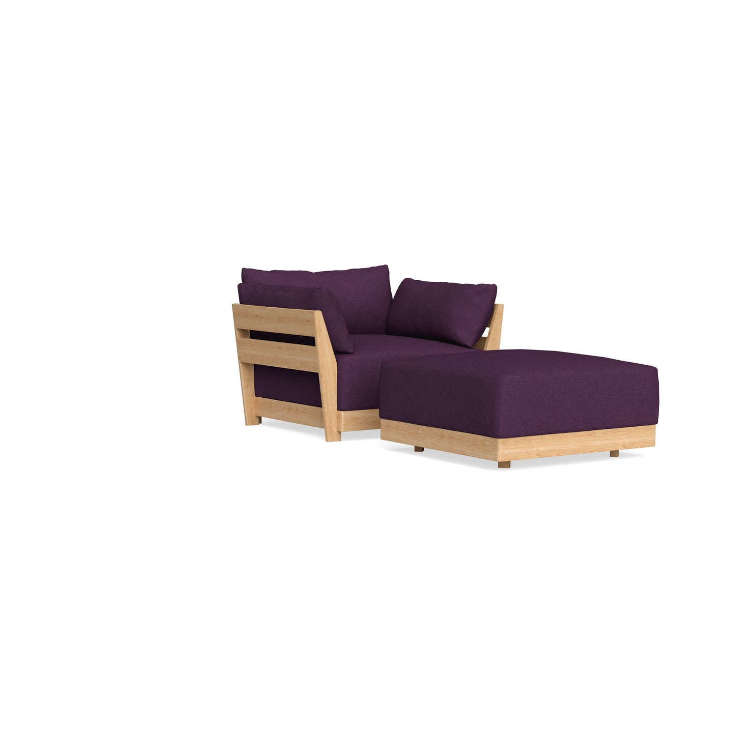 Slipcover Only - Modular Bondi Armchair + Ottoman in Aubergine