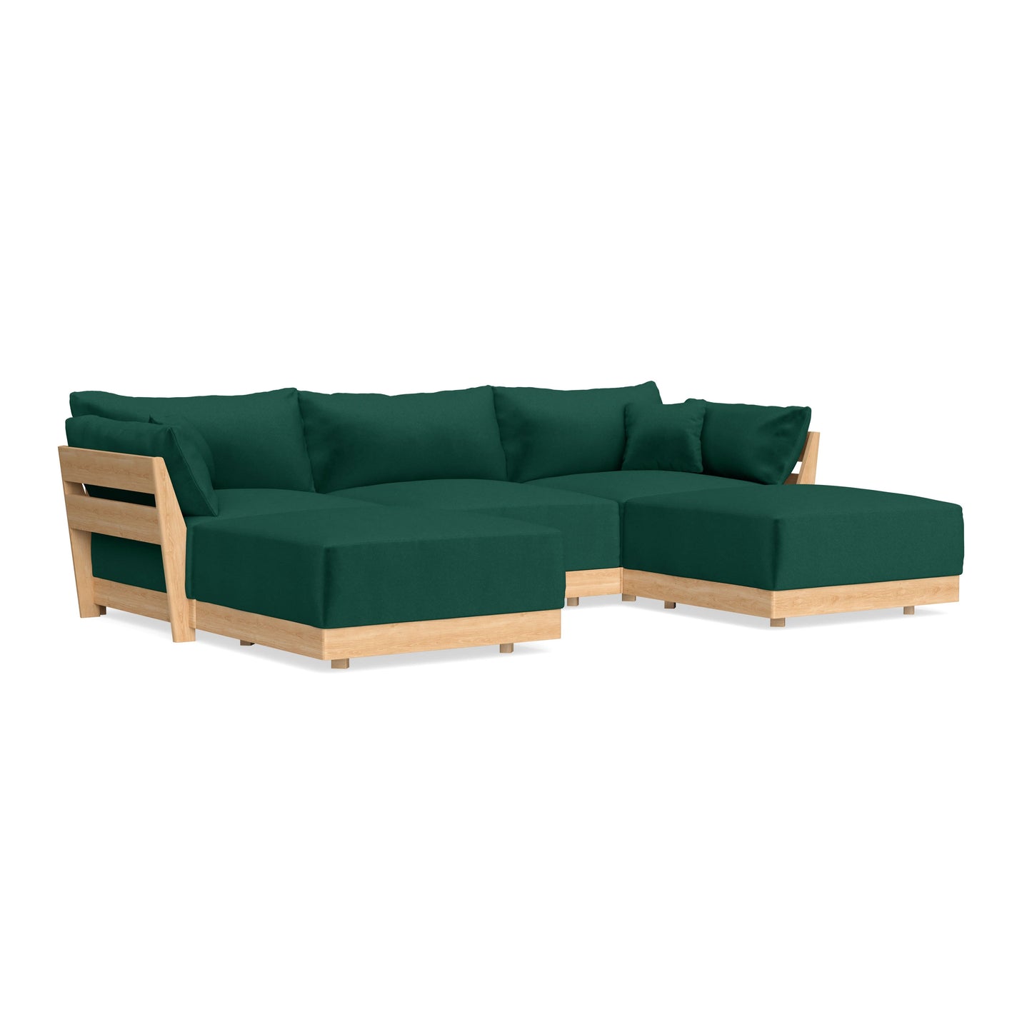 Slipcover Only - Modular Bondi 3-Seater U-Sectional in Evergreen