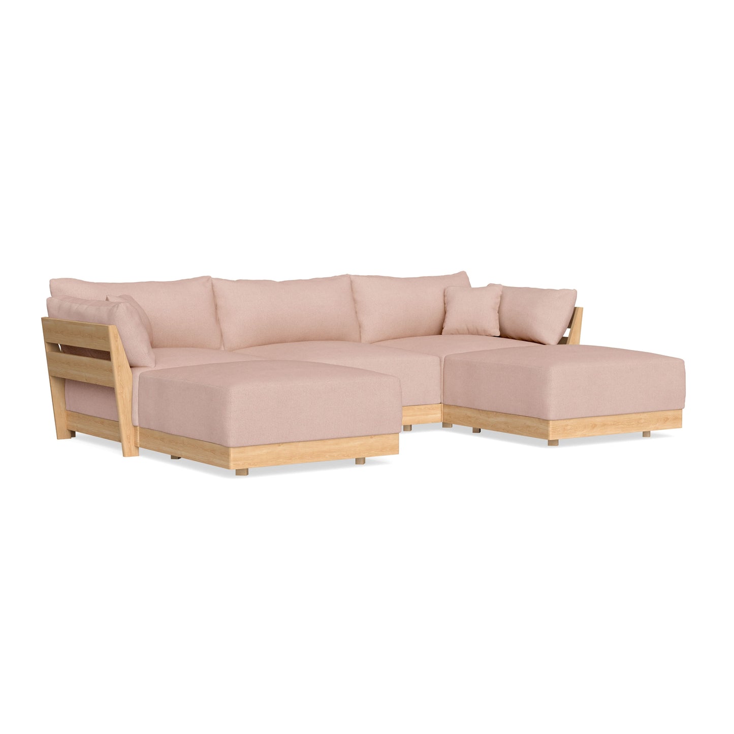 Slipcover Only - Modular Bondi 3-Seater U-Sectional in Rose Quartz