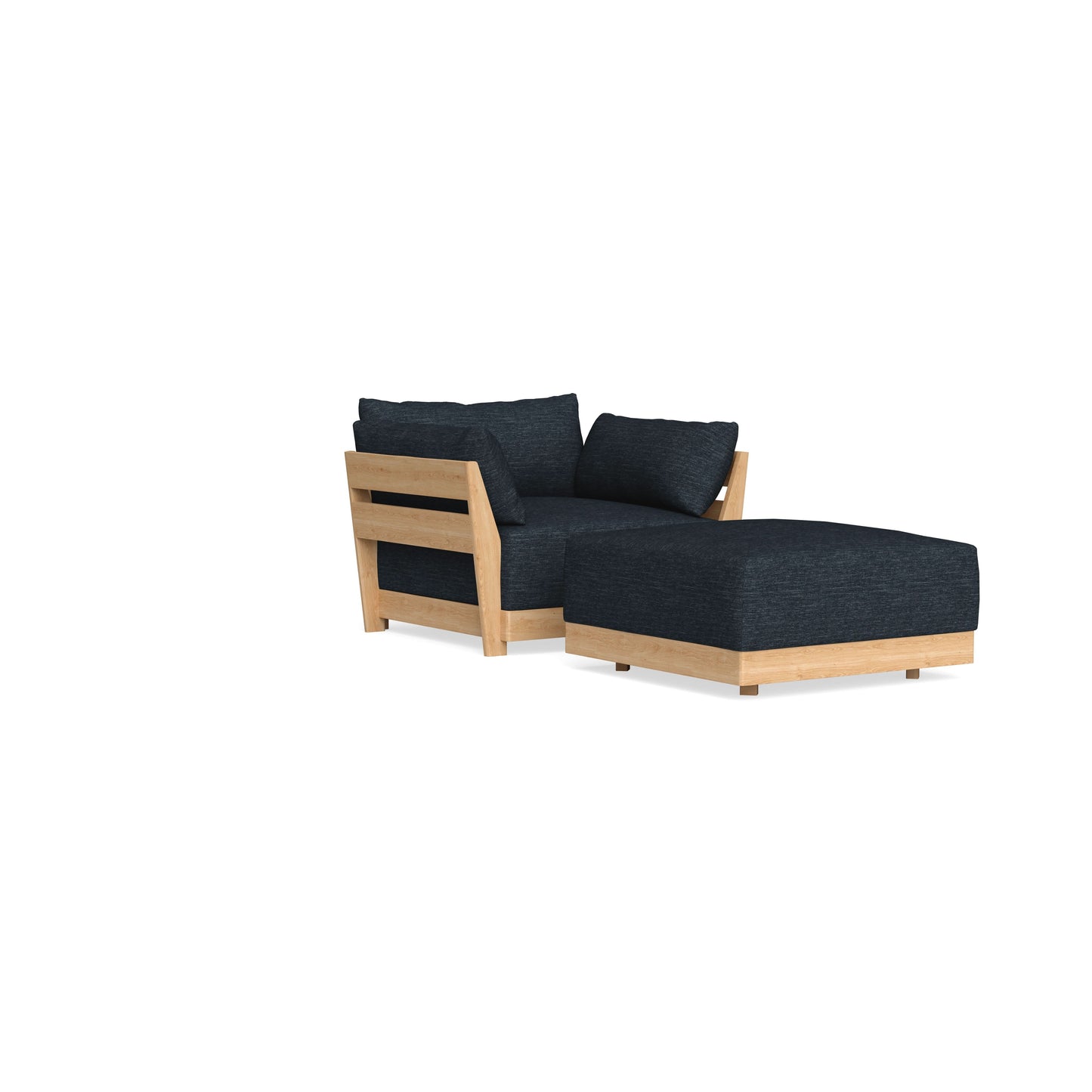 Slipcover Only - Modular Bondi Armchair + Ottoman in Baltic Blue