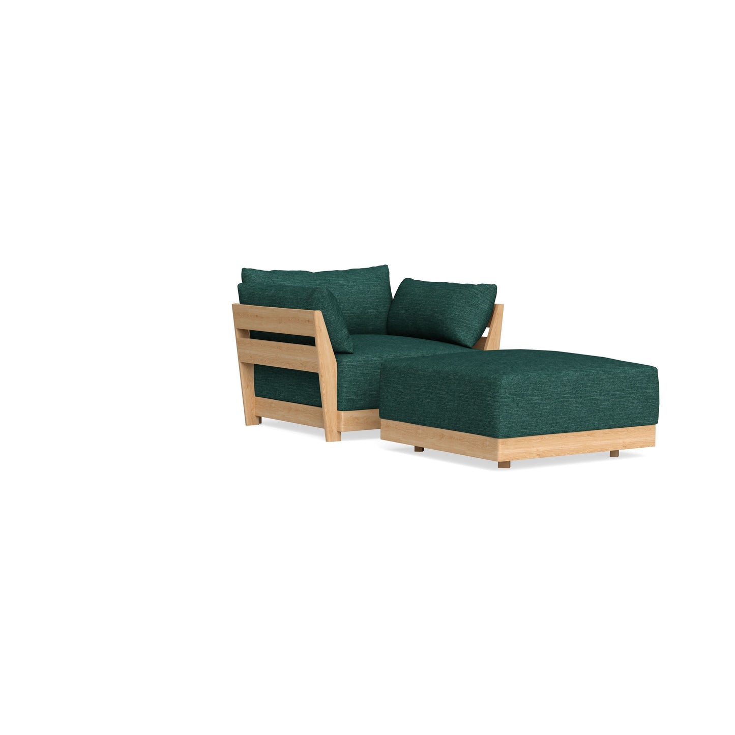 Slipcover Only - Modular Bondi Armchair + Ottoman in Forest Green