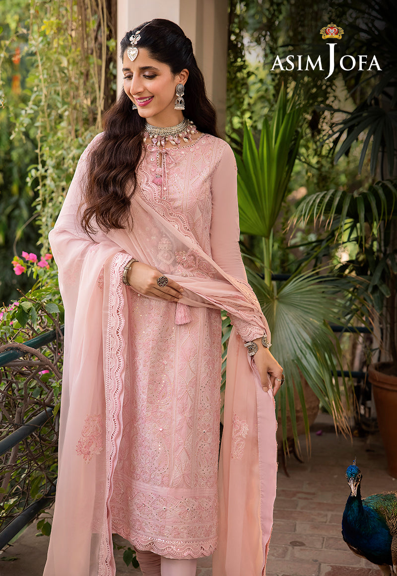 AJSW-14 EMBROIDERED LAWN SILK 3 PCS