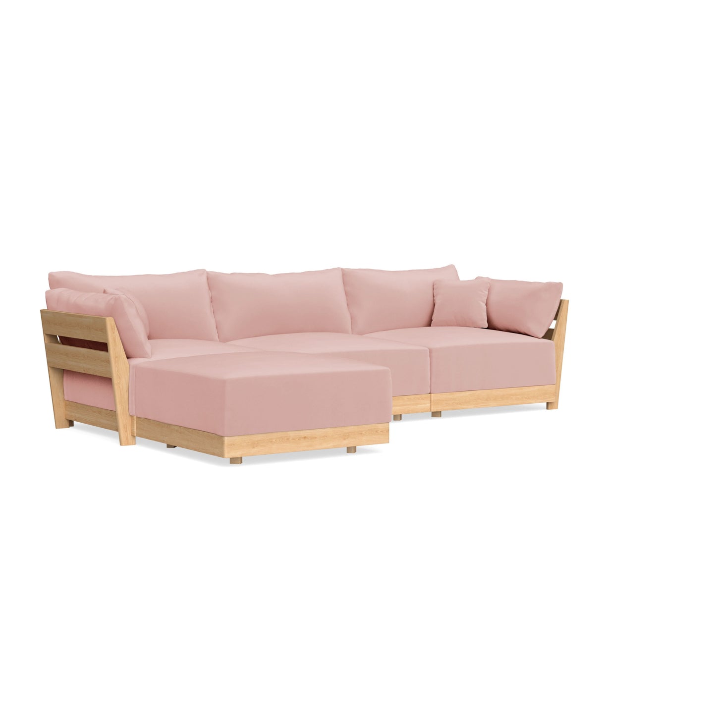 Slipcover Only - Modular Bondi 3-Seater Sectional in Powder Pink