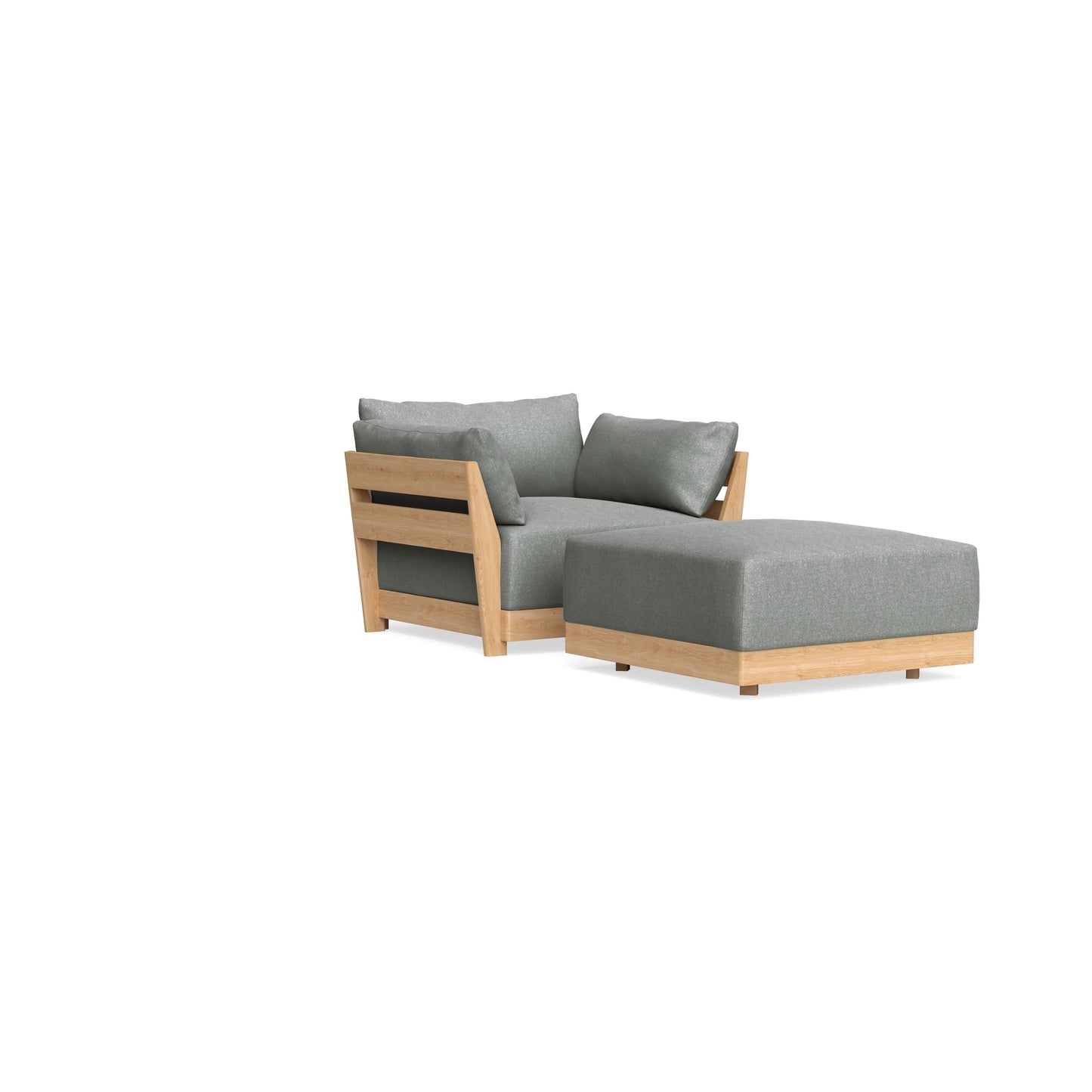 Slipcover Only - Modular Bondi Armchair + Ottoman in Storm Gray