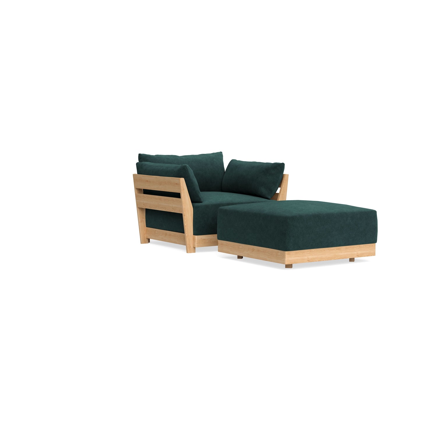 Slipcover Only - Modular Bondi Armchair + Ottoman in Harbor Blue