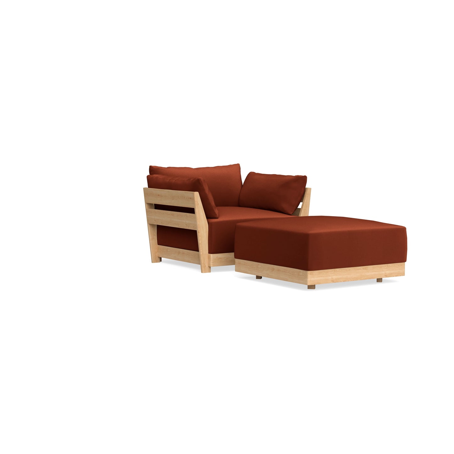 Slipcover Only - Modular Bondi Armchair + Ottoman in Rust