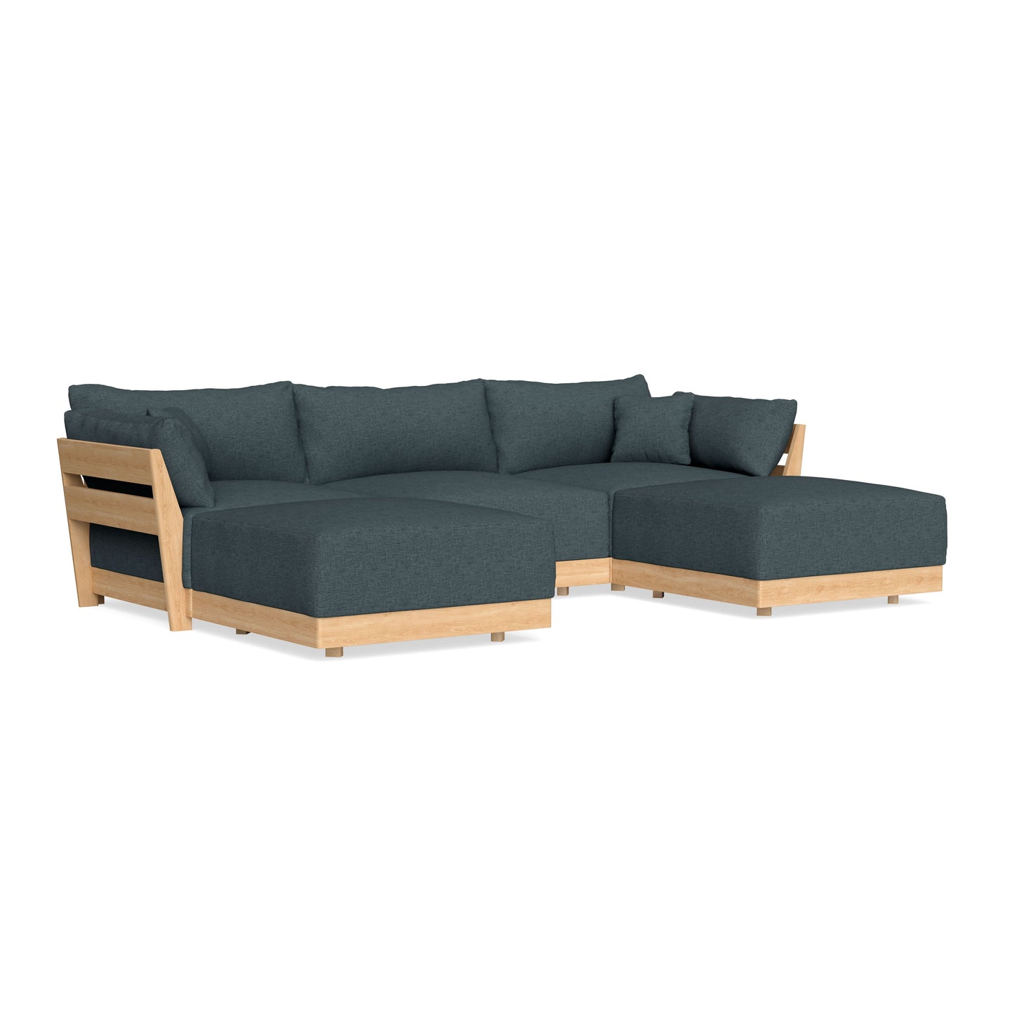 Slipcover Only - Modular Bondi 3-Seater U-Sectional in Ocean Gray