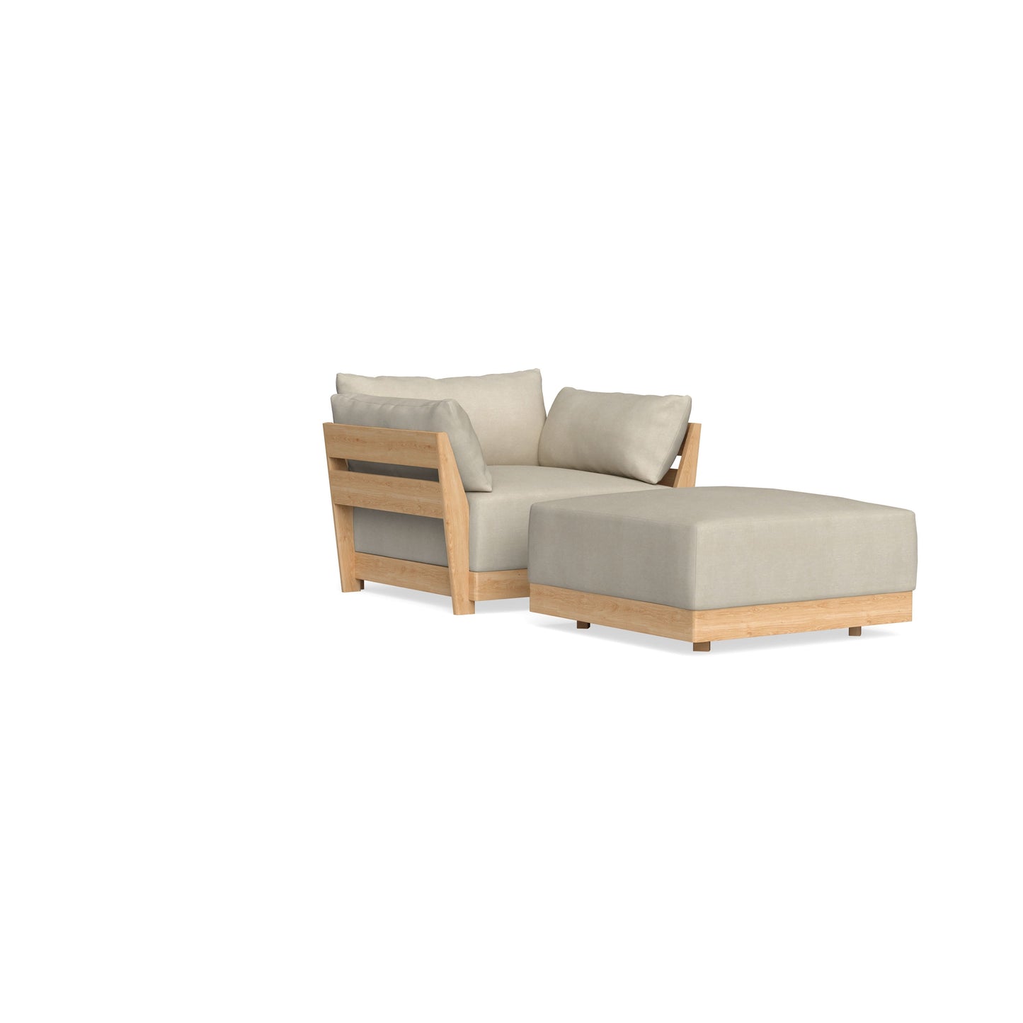Slipcover Only - Modular Bondi Armchair + Ottoman in Almond
