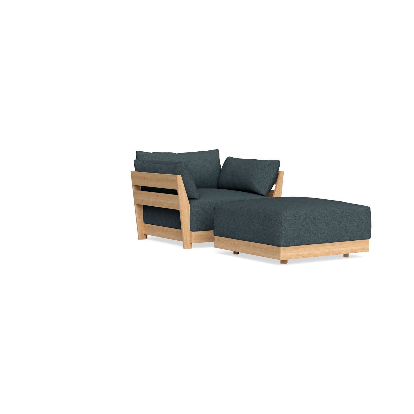 Slipcover Only - Modular Bondi Armchair + Ottoman in Ocean Gray