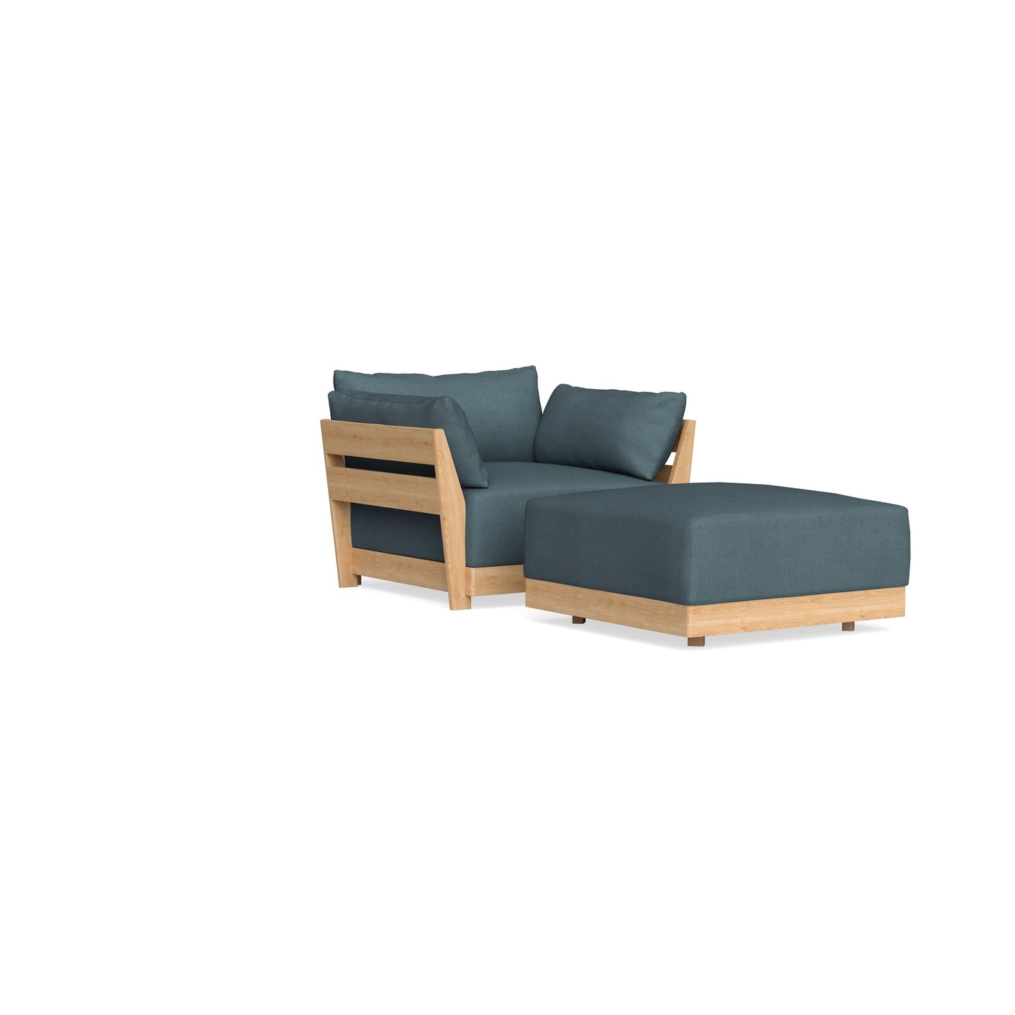 Slipcover Only - Modular Bondi Armchair + Ottoman in Slate Blue