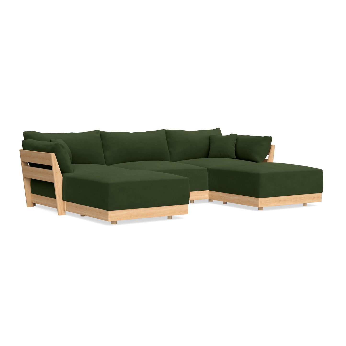 Slipcover Only - Modular Bondi 3-Seater U-Sectional in Tuscan Green
