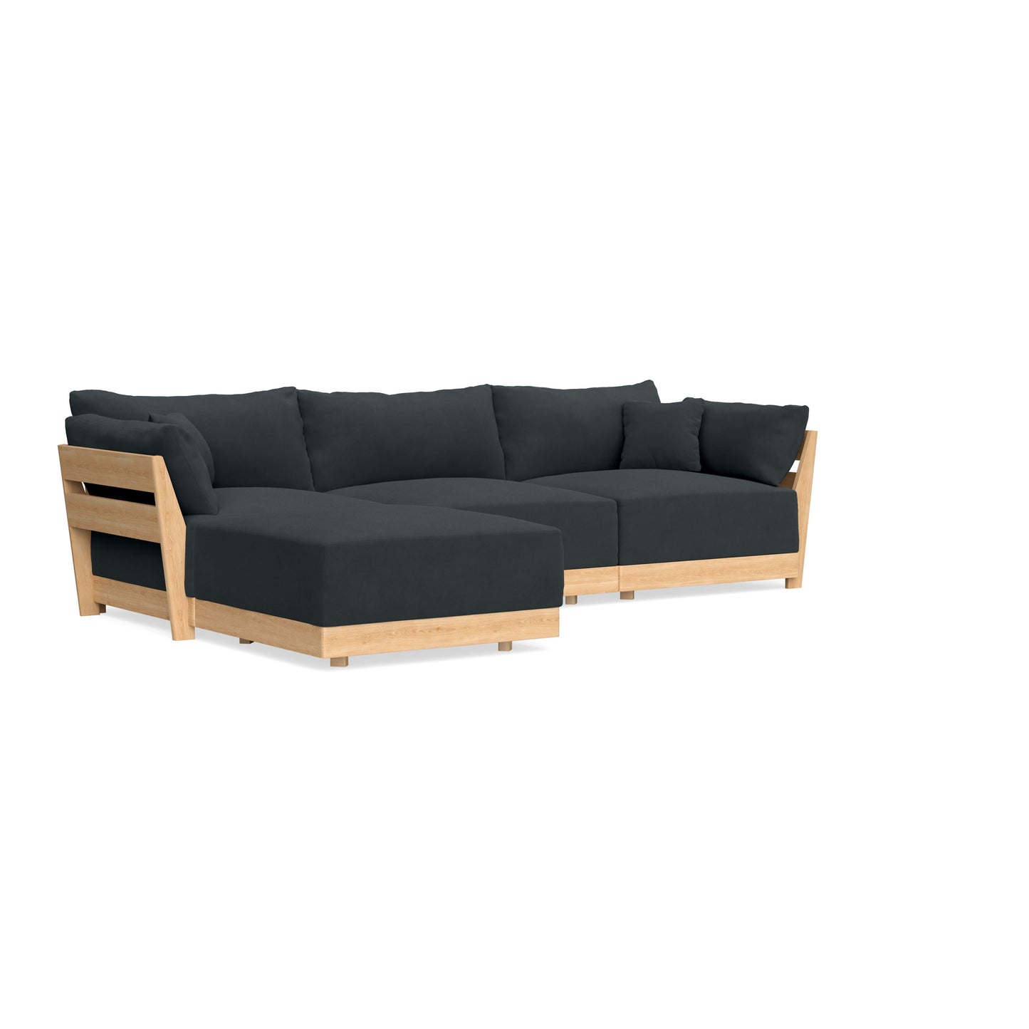 Slipcover Only - Modular Bondi 3-Seater Sectional in Obsidian