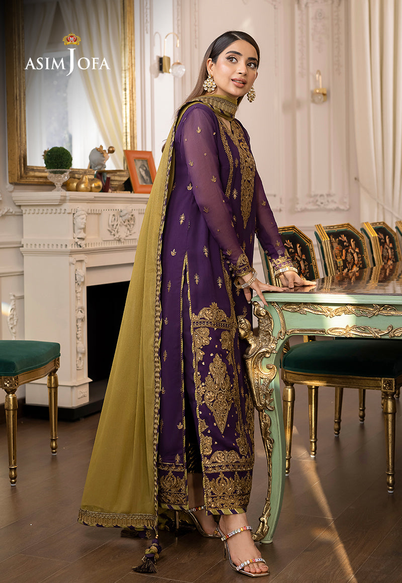 AJJM-18 EMBROIDERED CHIFFON 3 PCS