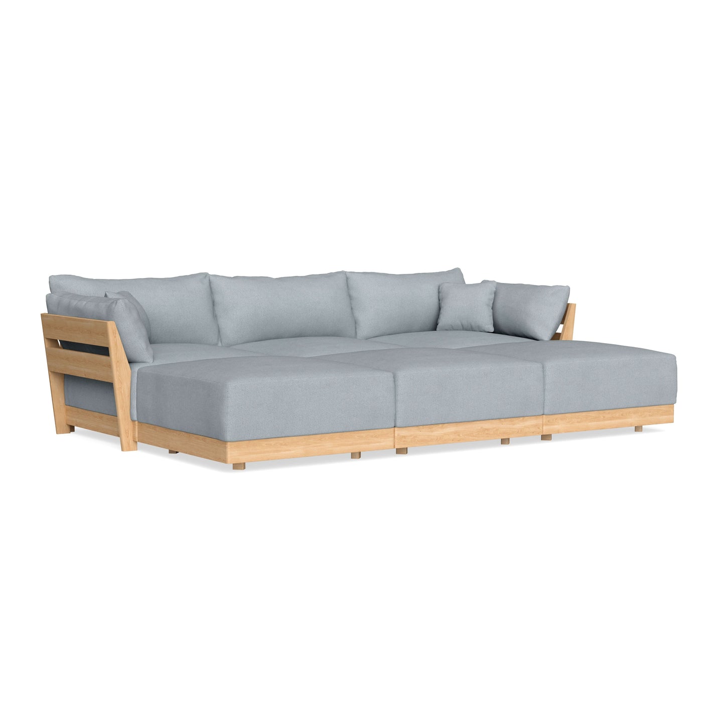 Slipcover Only - Modular Bondi 3-Seater Daybed Sofa Sectional in Ash