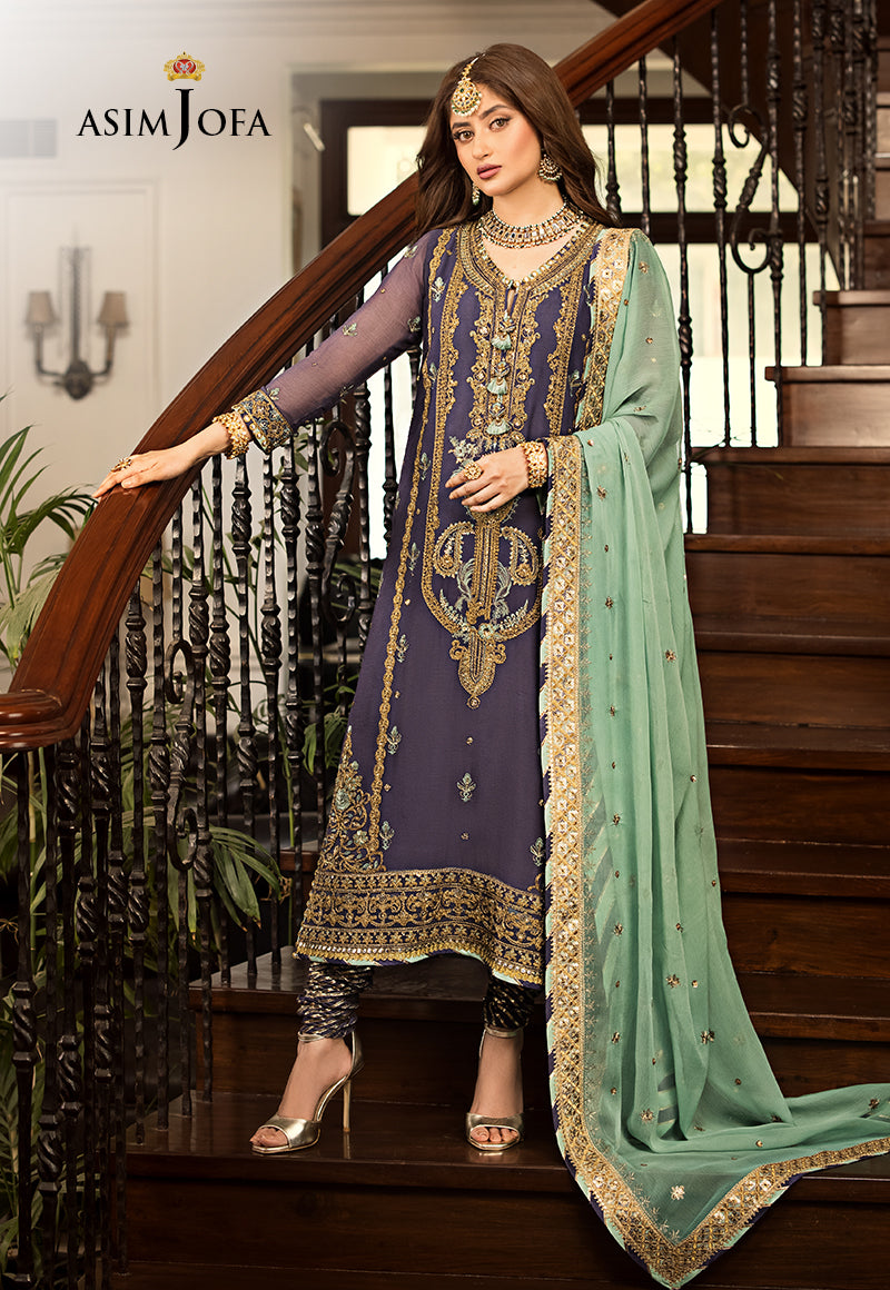 AJJM-09 EMBROIDERED CHIFFON 3 PCS