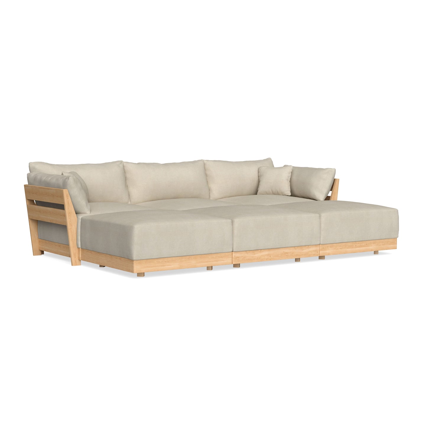 Slipcover Only - Modular Bondi 3-Seater Daybed Sofa Sectional in Almond