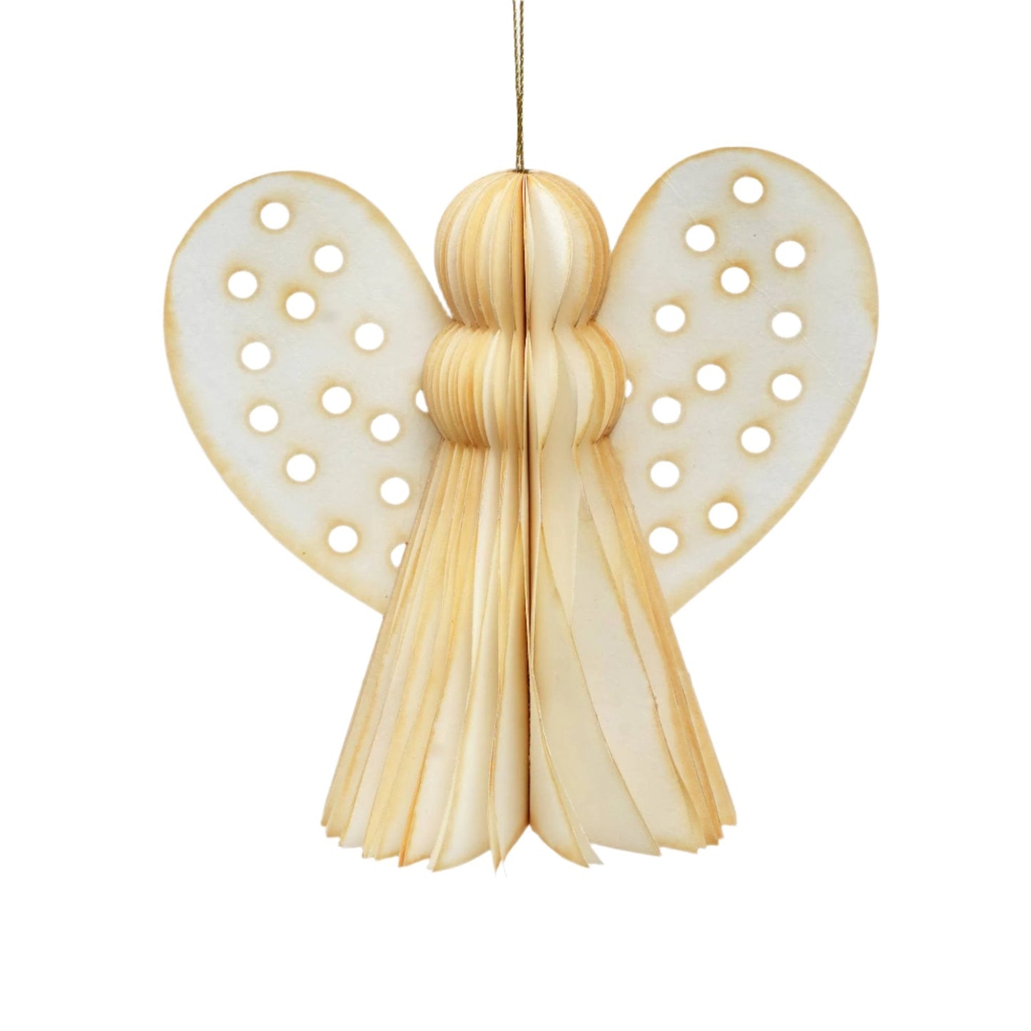 White Plain Handmade Paper  Angel,  Set of 2