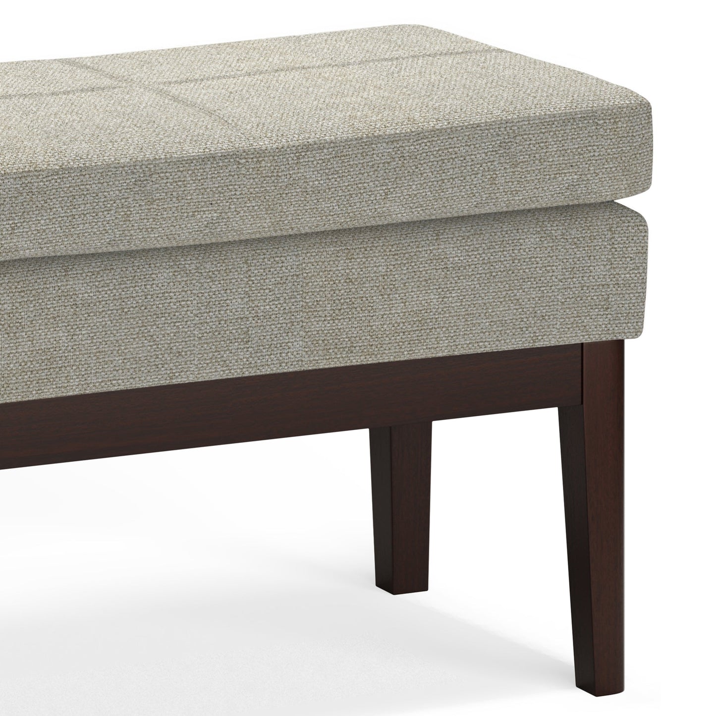 Veil 26.4" Ottoman Bench with Stitching Detail