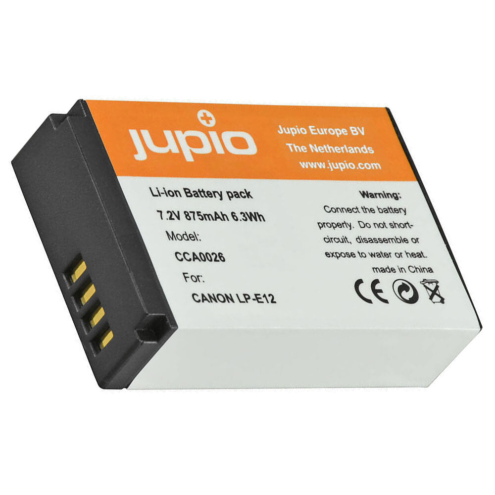 Jupio Li-Ion 7.2V 875mAh Rechargeable Battery For Canon LP-E12 Camera