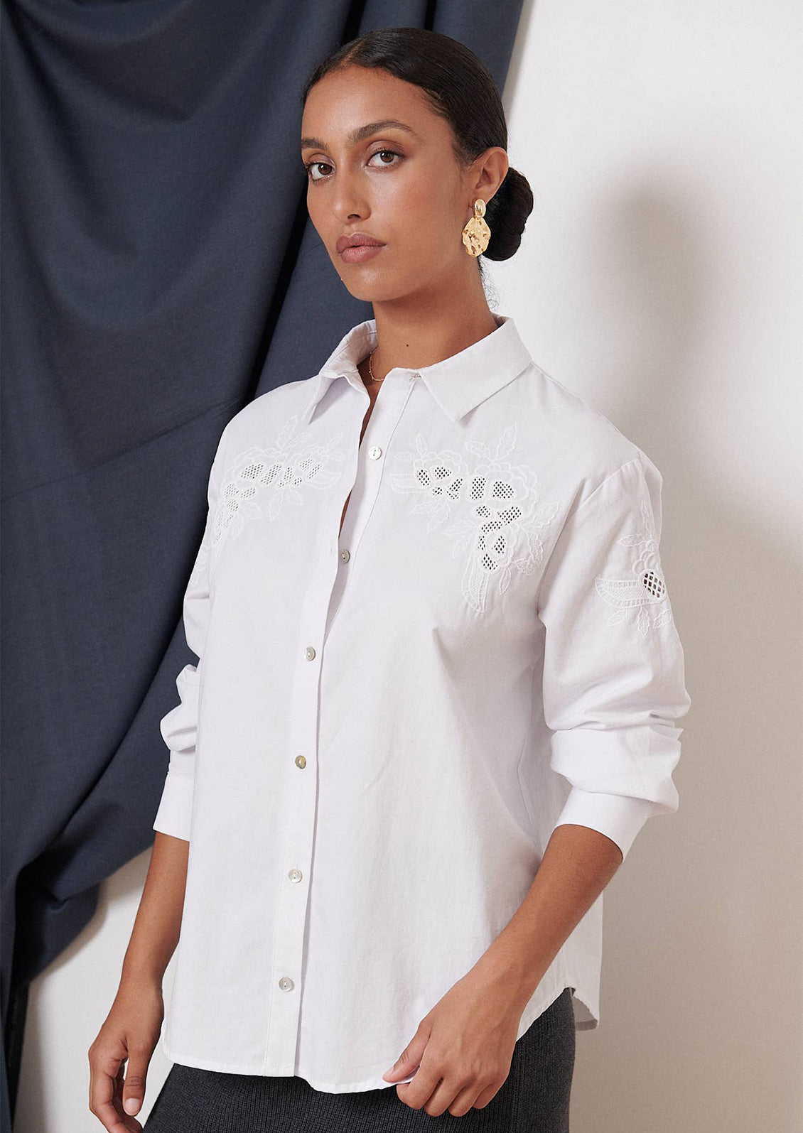 Winifred Embroidered Yoke Shirt