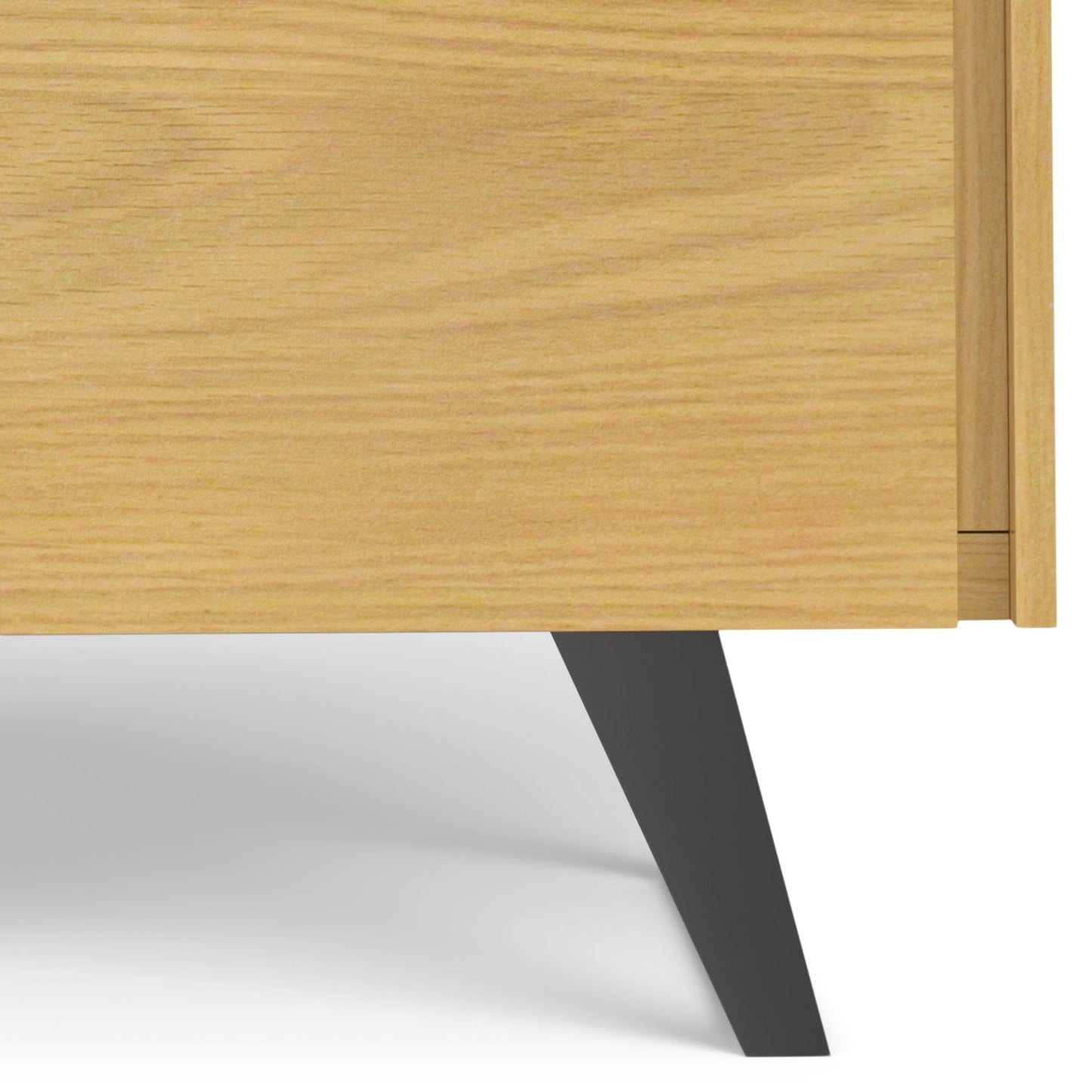 Passage 2-Door Storage Cabinet with 4 Adjustable Shelves and Metal Angled Legs