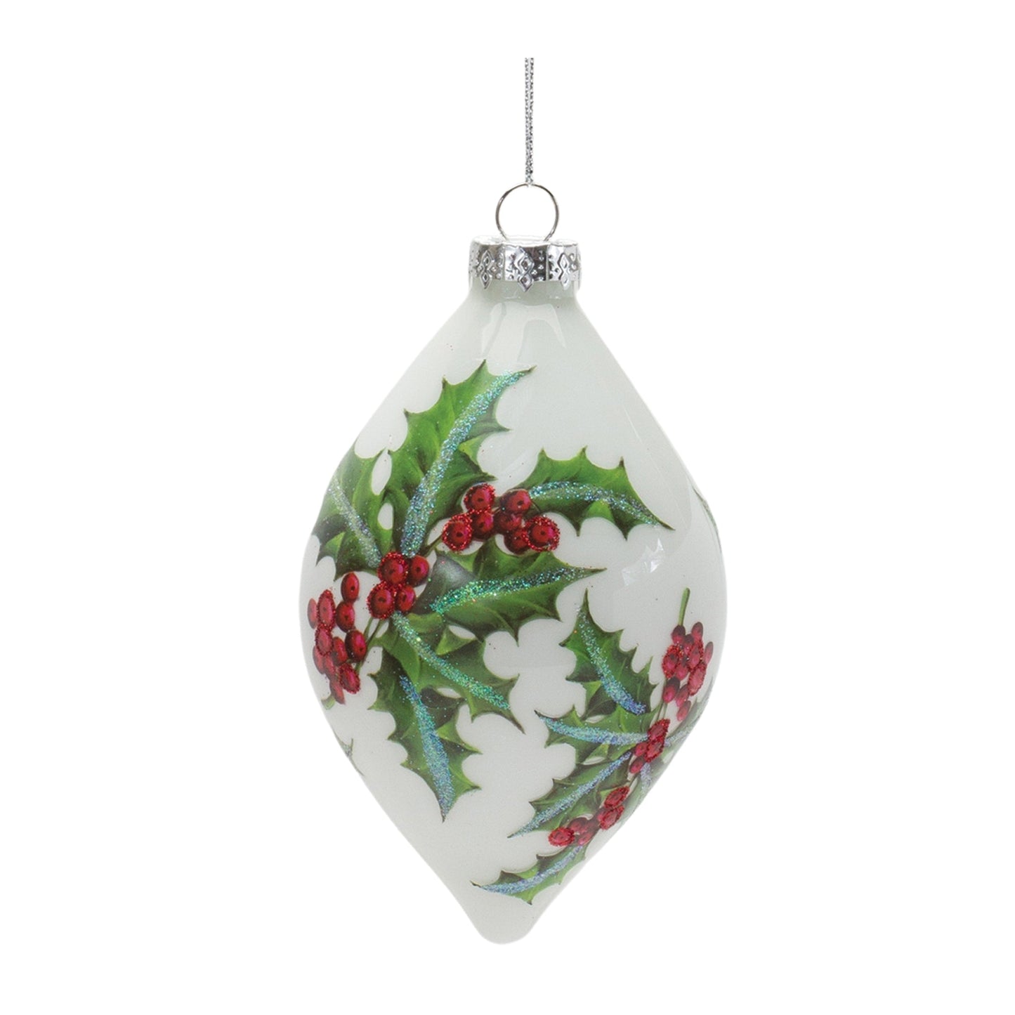 Glass Holly Berry Ornament, Set of 6