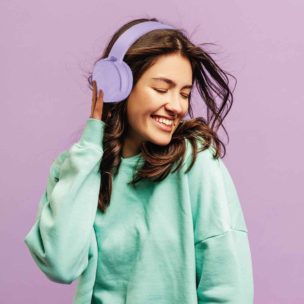 Laser Wireless Foldable Headphones (Purple)