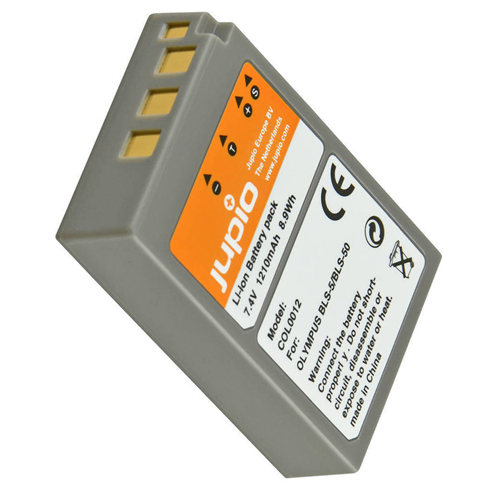 Jupio Li-Ion 7.4V 1210mAh Rechargeable Battery For Olympus BLS-5/PS-BLS5