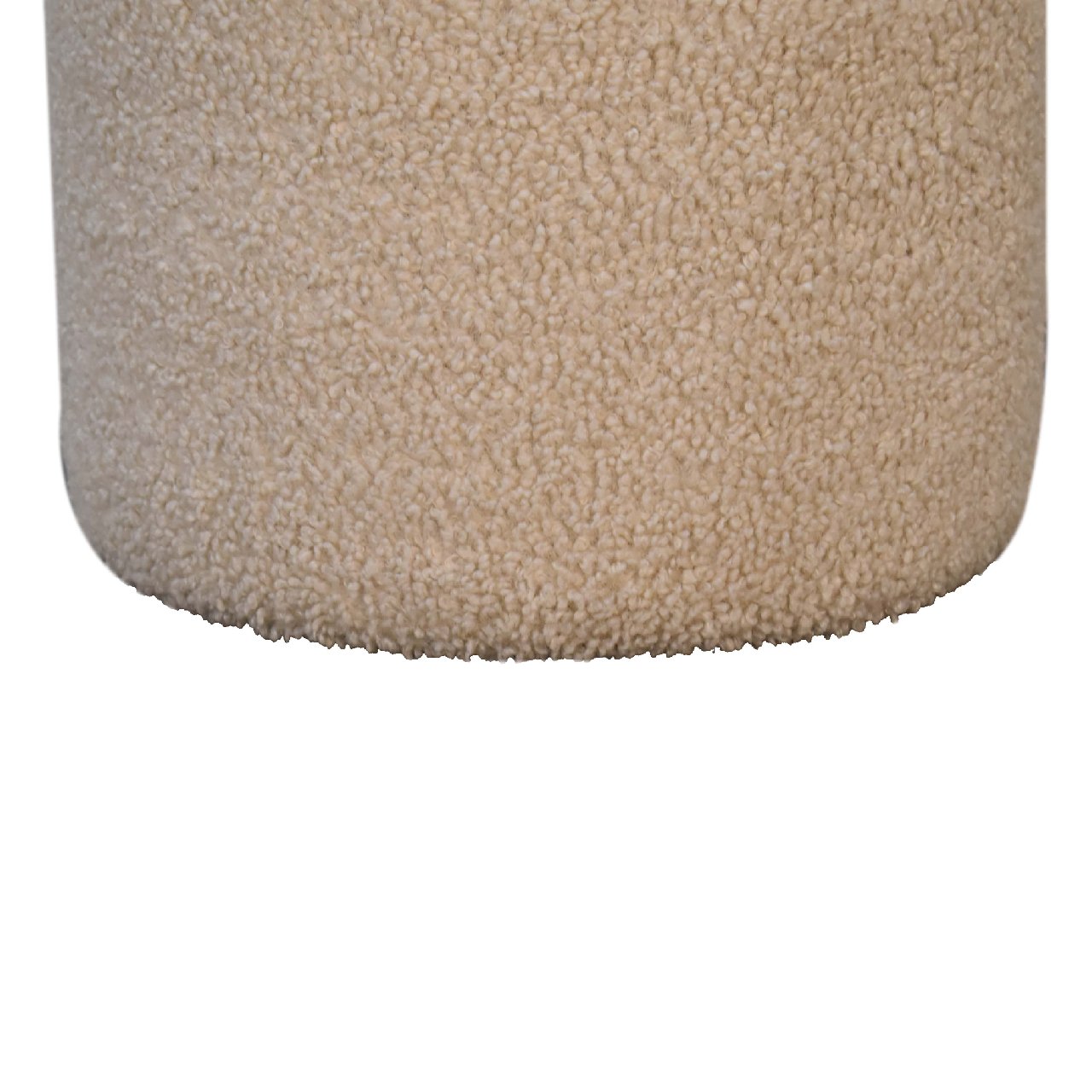 Enigmaaa Upholstered Footstool with Border and Round Shape