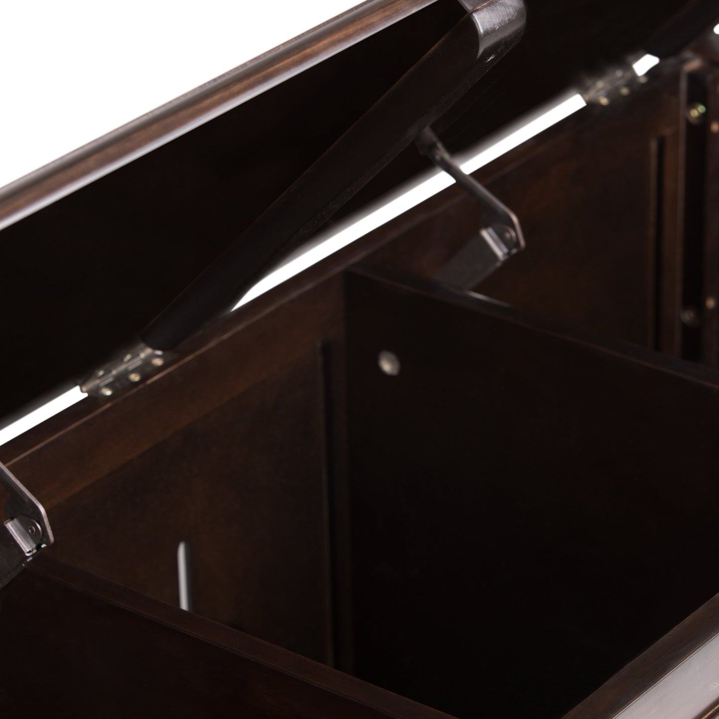 Solarium Storage Bench with Lift-up Lids