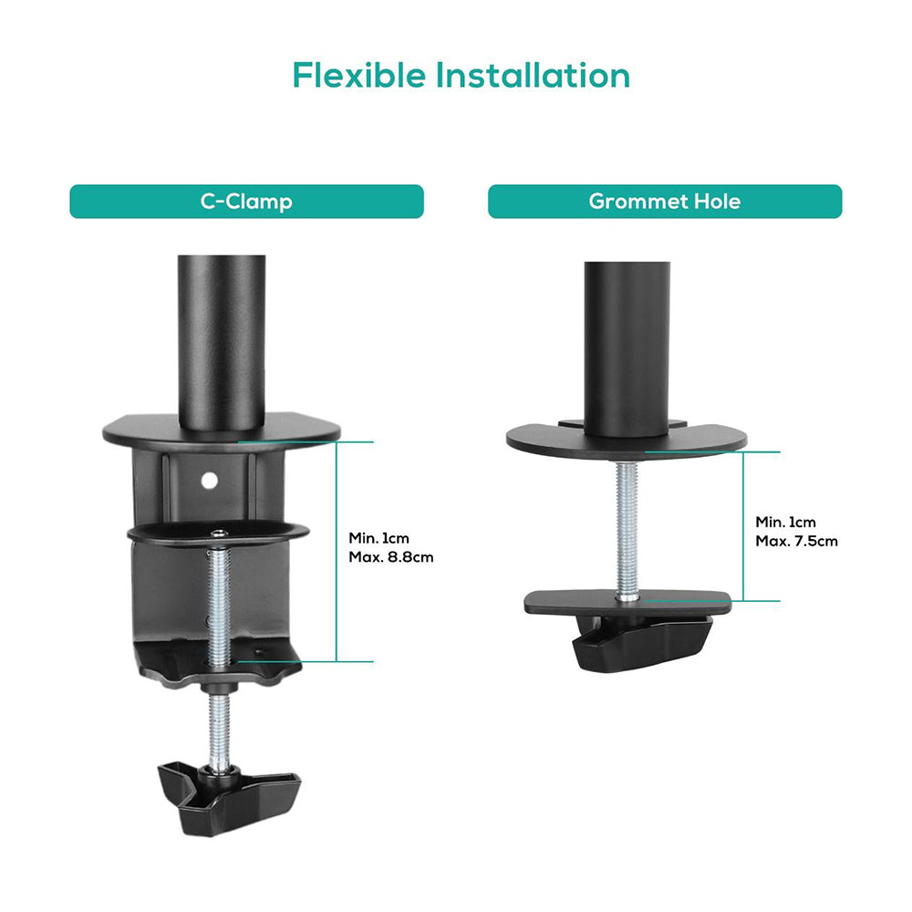 Activiva ErgoLife Dual Monitor Screen Double Joint Monitor Arm (13"-32")