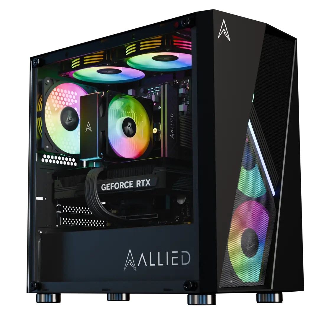 Allied Stinger RTX 4060 | Ryzen 5 5500 Desktop Gaming PC (Black)