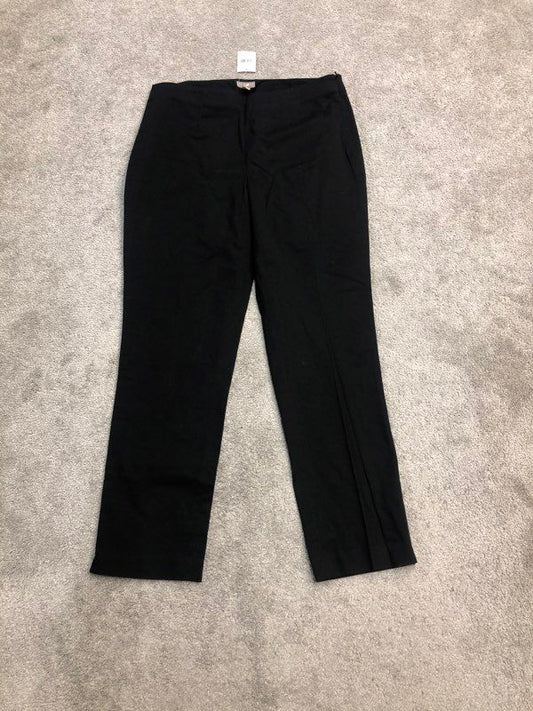 J Jill Pants Womens Black Straight Leg Ankle Pants Side Zip Casual Stretch