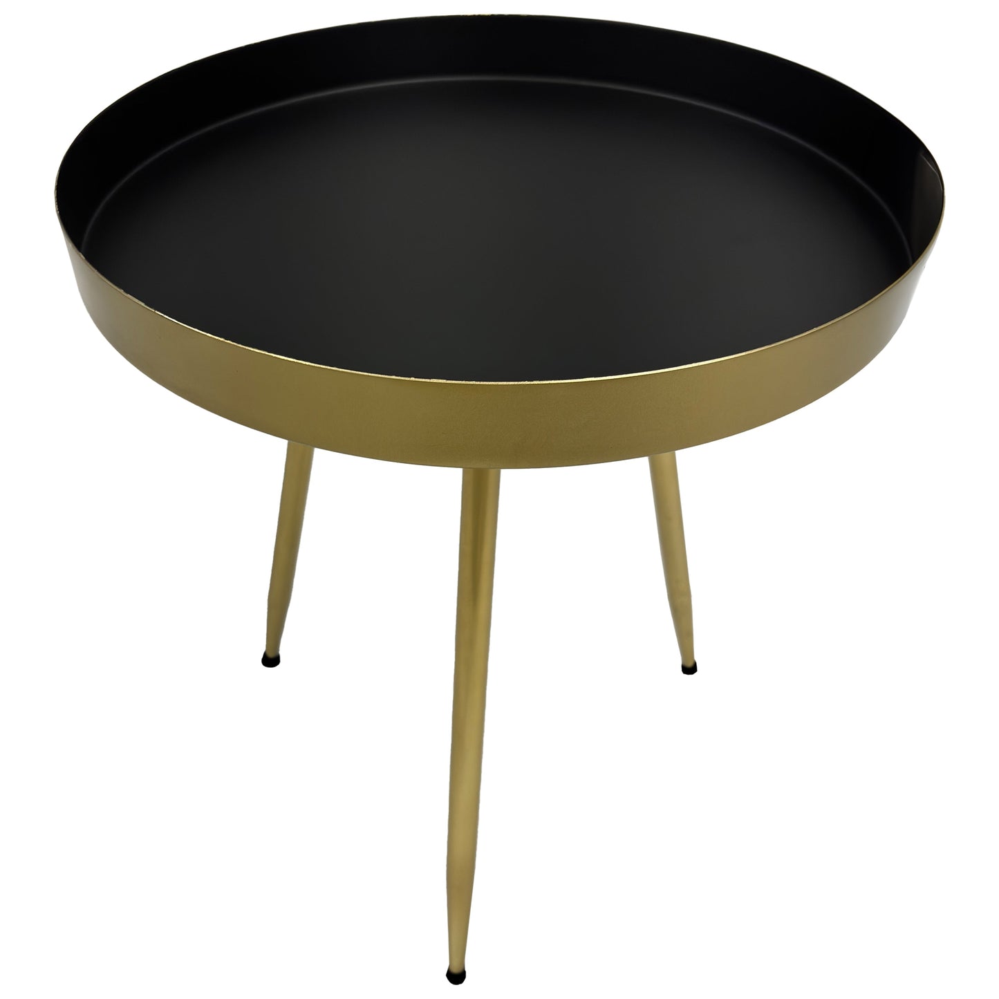 Camellia Round Side Table with Iron Frame
