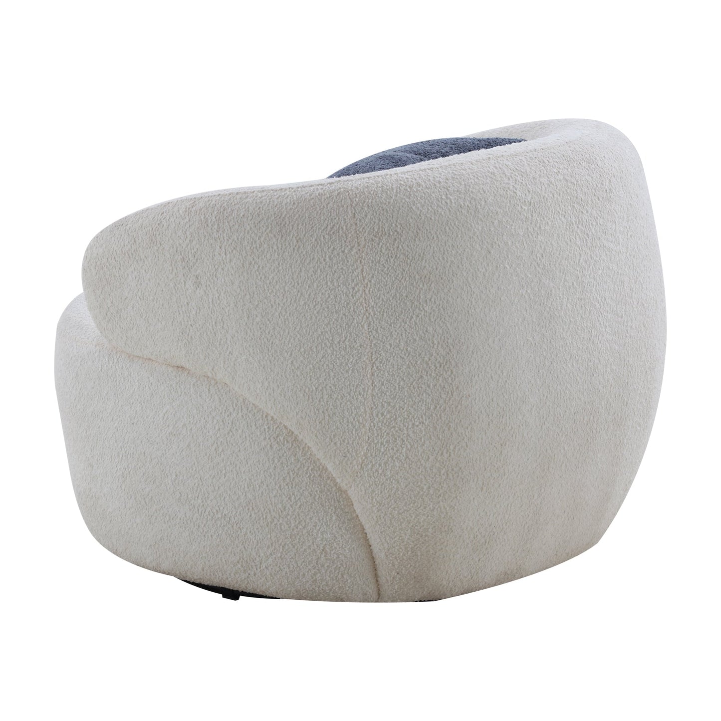Upholstered Swivel Accent Chair with Metal Base