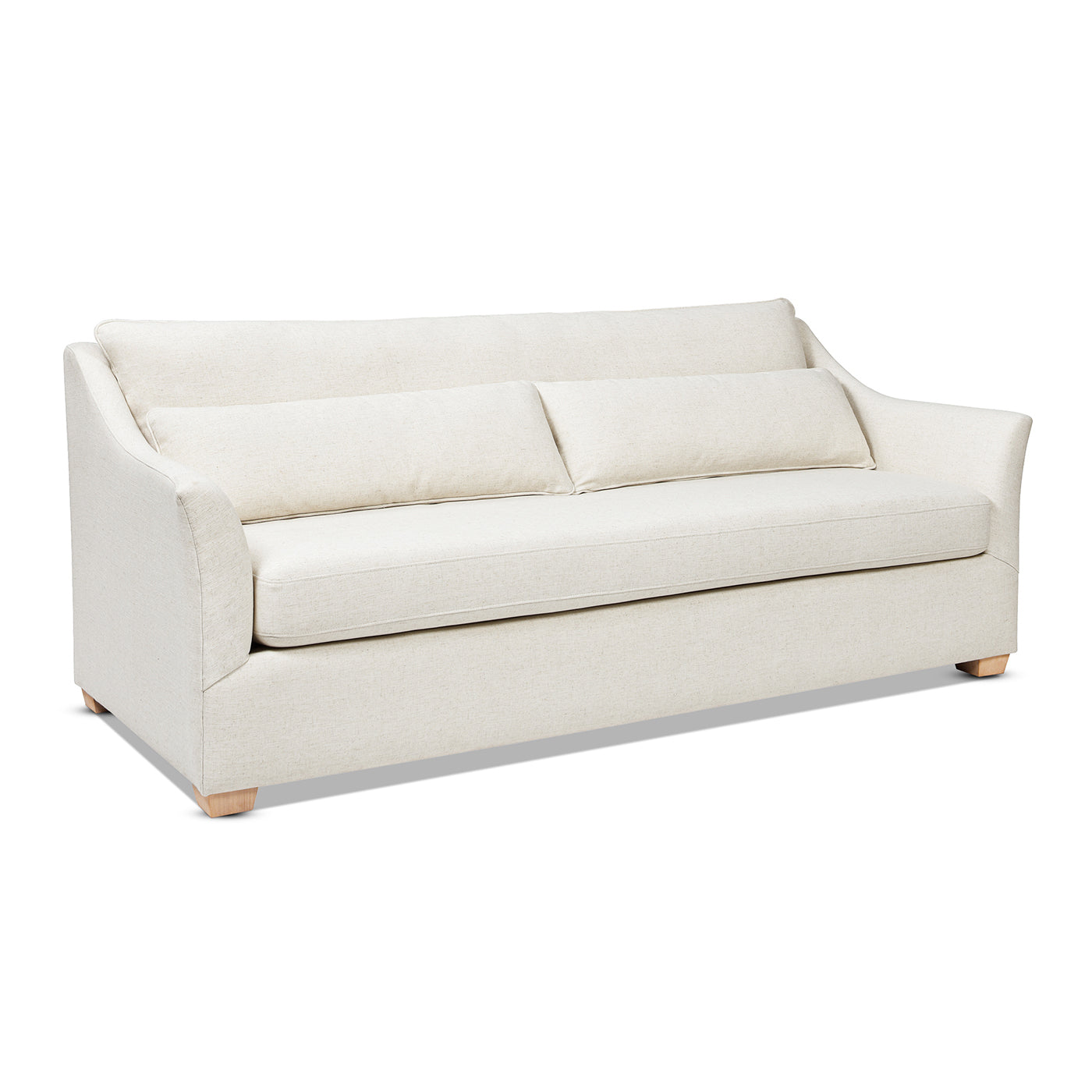 Citadell 83" Upholstered Sofa with Lumbar Pillow and Flared Arms