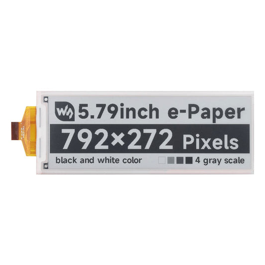 5.79" E-Paper Raw Display (792 x 272) (Black/White)