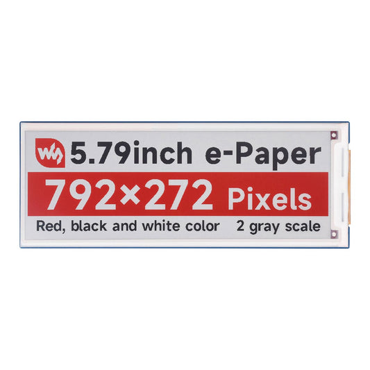 5.79" Red/Black/White E-Paper Module (792 x 272)