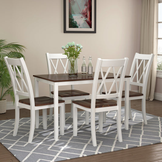5-Piece Dining Table Set with 4 Dining Chair