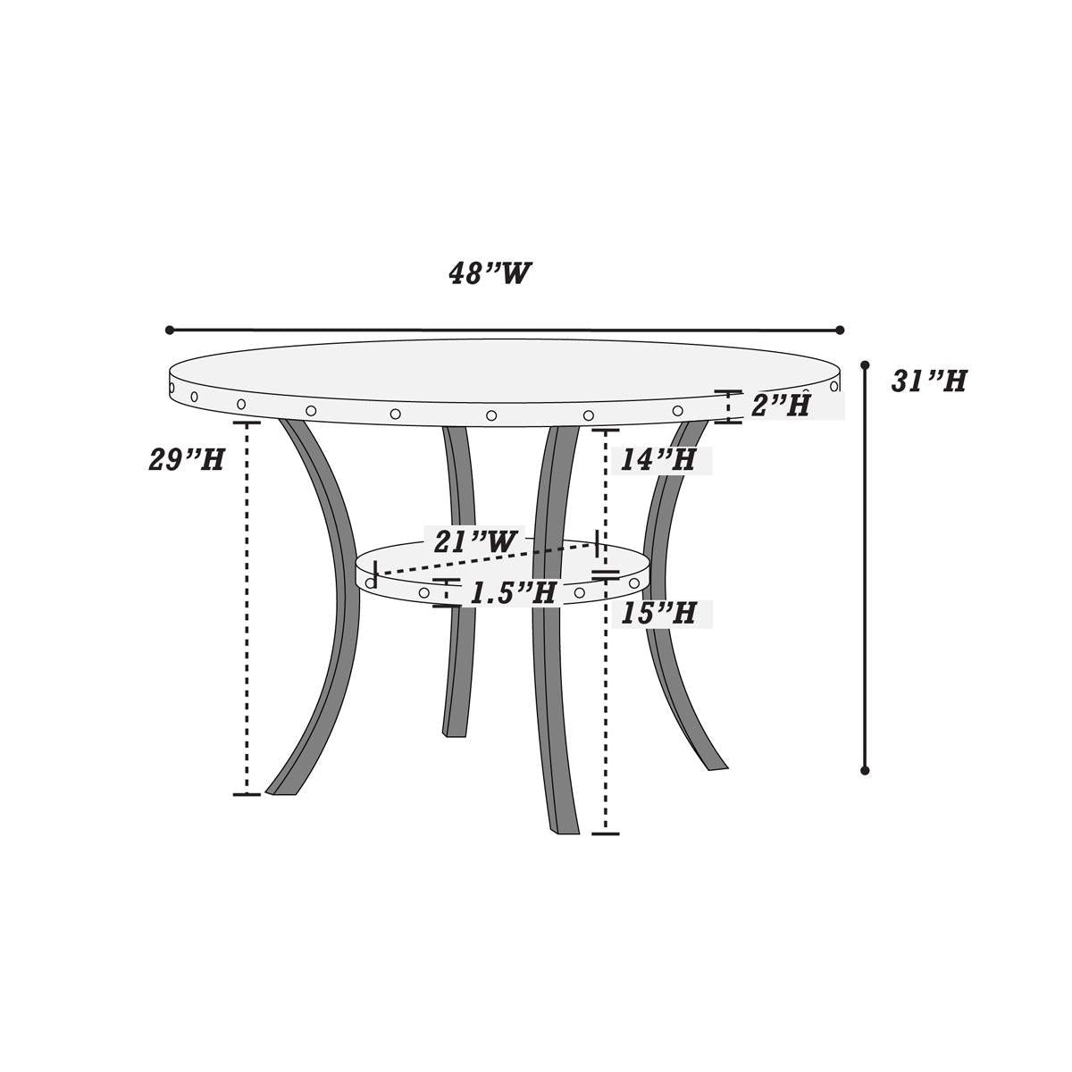 5 Piece Dining Table Set with 4 Side Chairs
