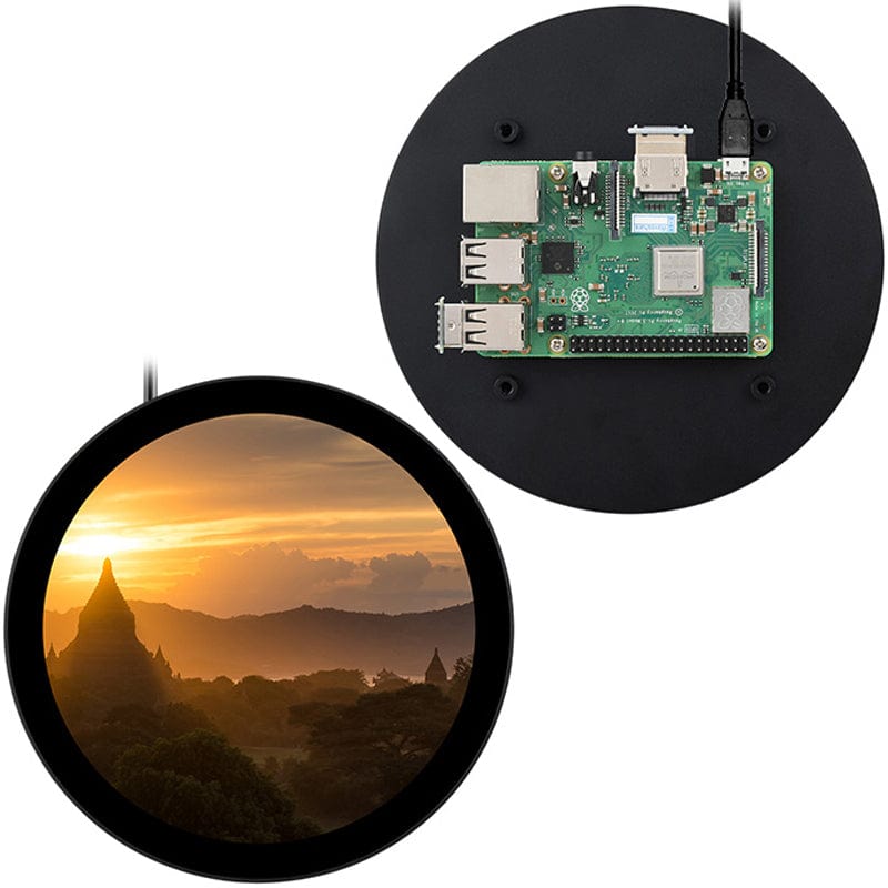 5" Round IPS HDMI Touch Display for Raspberry Pi (1080x1080)