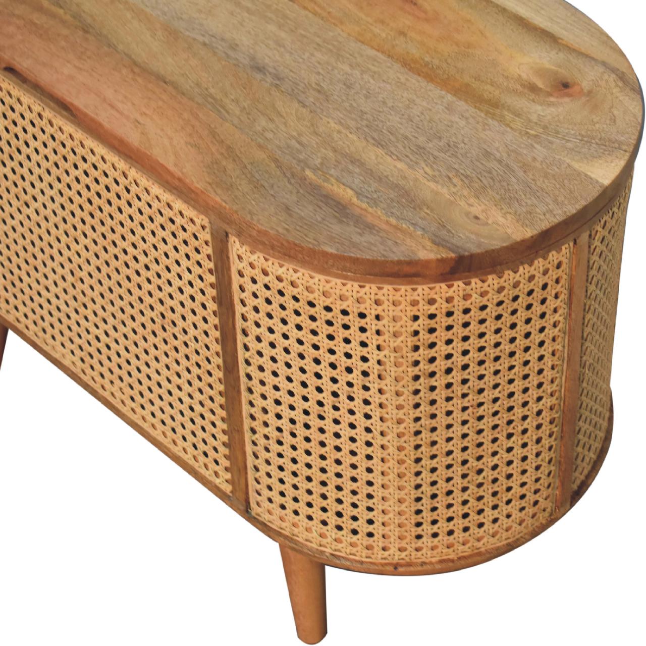Decipher Rounded Lid up Blanket Box with Wood Frame