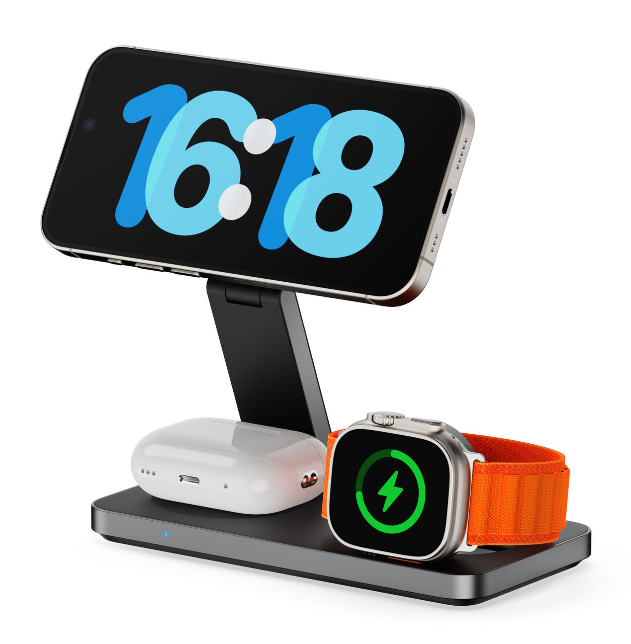 ChargeCore 3-in-1 Wireless Charging Stand (Black)