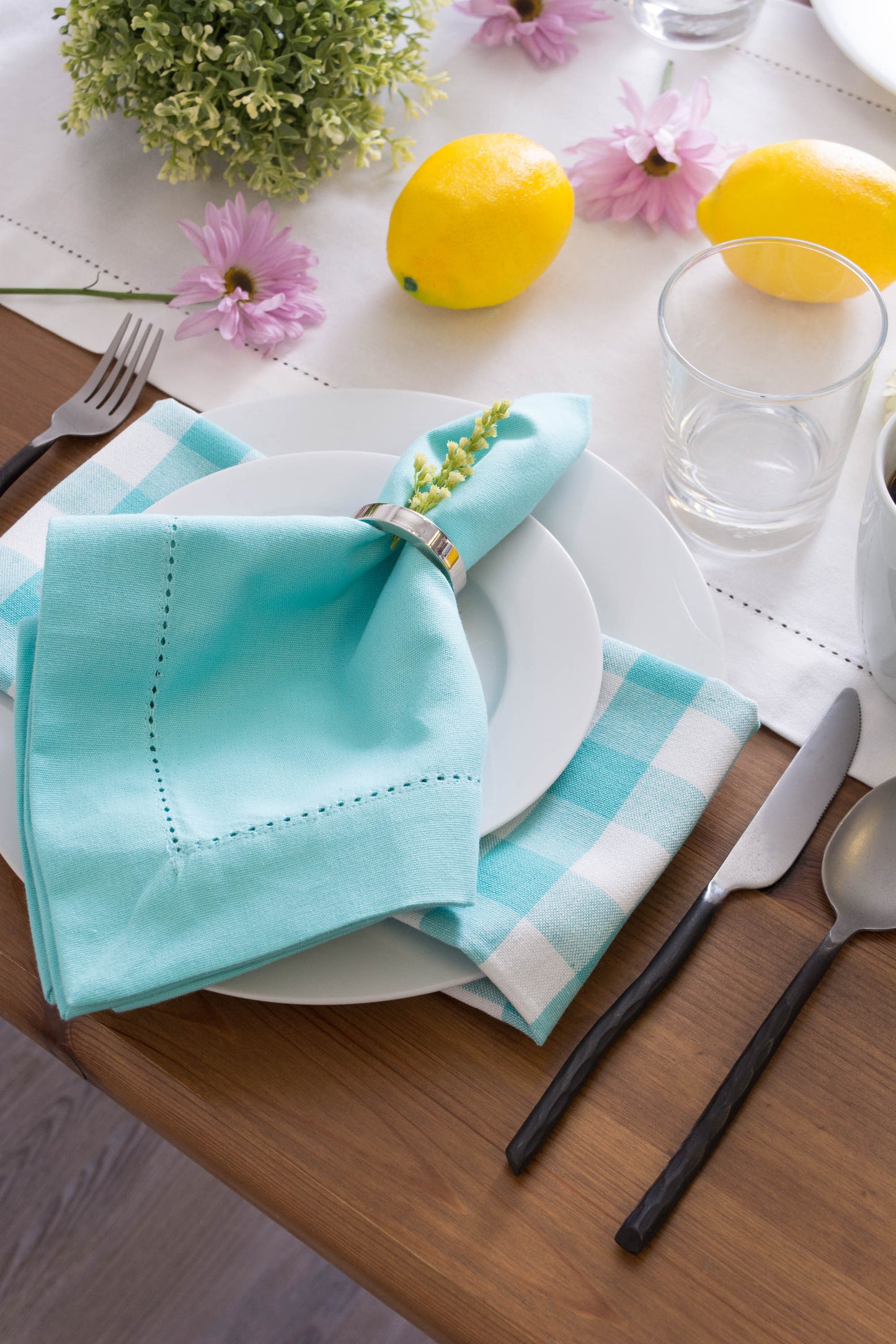 Off-White Hemstitch Table Runner 14X108