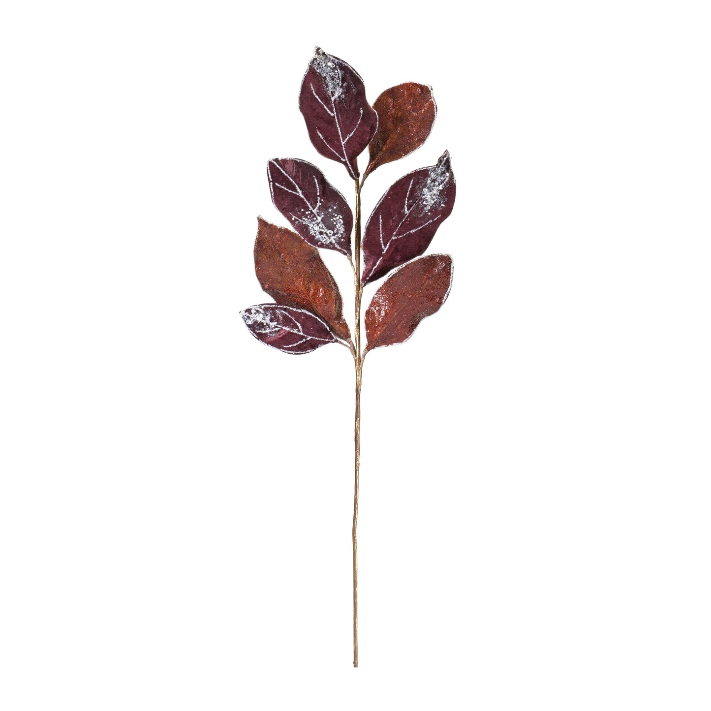 Glittered Leaf Spray, Set of 2