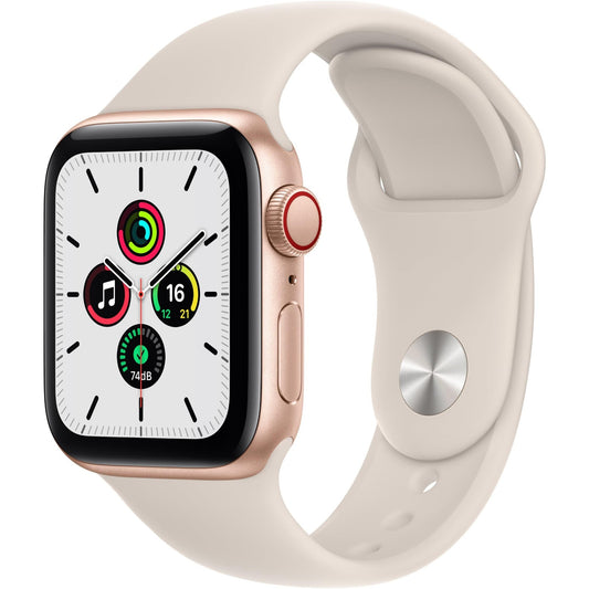 Apple Watch SE 40mm Gold Aluminium Case with Sport Band GPS + Cellular