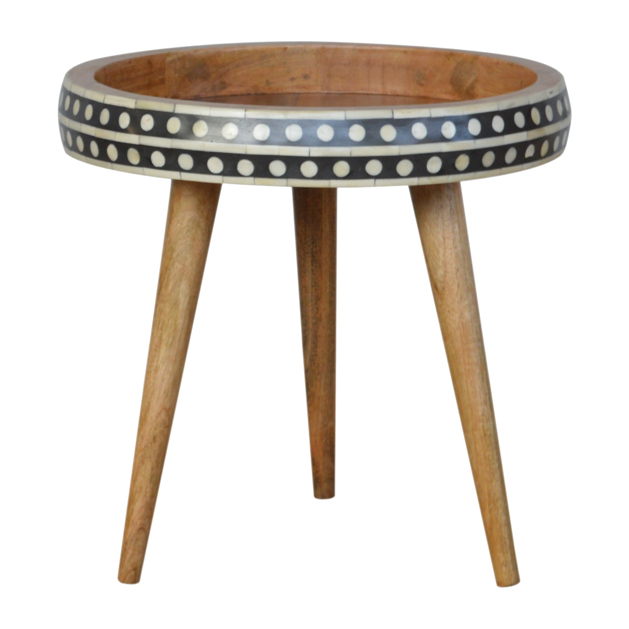 Round End Table with Tripod Base