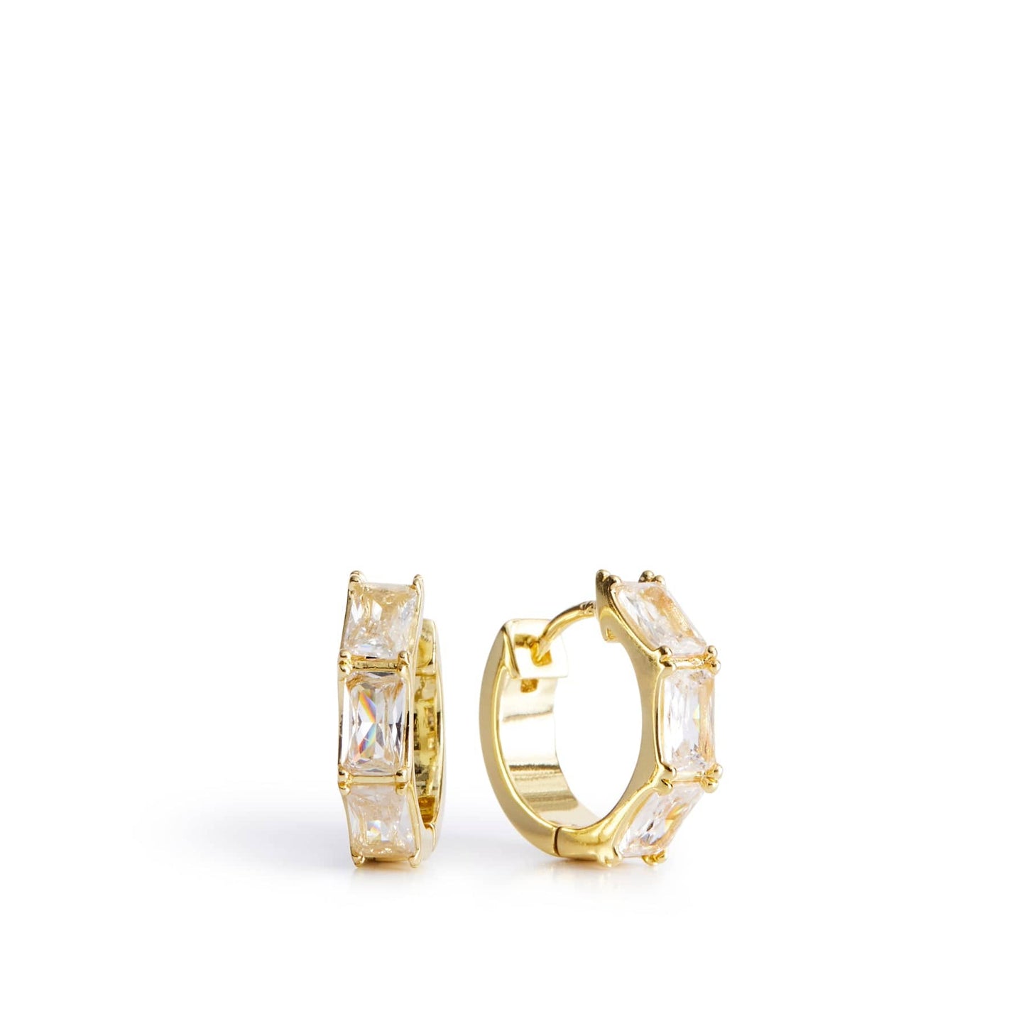 Stone Hoop Earrings